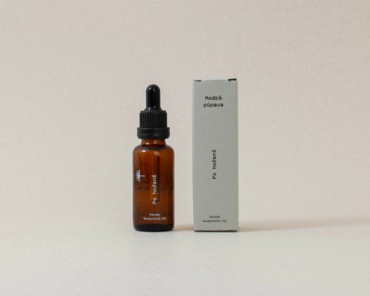 Modrá púpava | Po holení